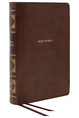 Picture of Nkjv, Reference Bible, Classic Verse-By-Verse, Center-Column, Leathersoft, Brown, Indexed, Red Letter Edition, Comfort Print