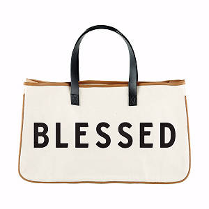 Picture of Blessed Large Canvas Tote