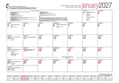 Picture of Official United Methodist Program Calendar 2027: Desk Blotter