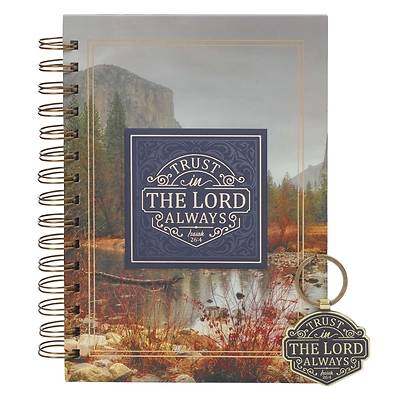 Picture of Gift Set Journal and Keyring Navy Trust in the Lord Always Isaiah 26