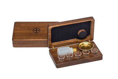 Picture of Artistic ART 735 5-Cup Portable Communion Set with Walnut Case