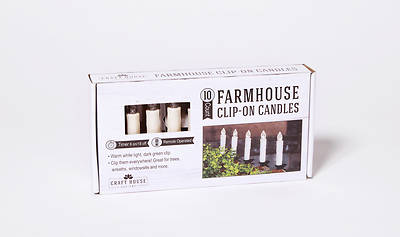 Picture of Farmhouse Ivory Clip On Candle Set With Remote