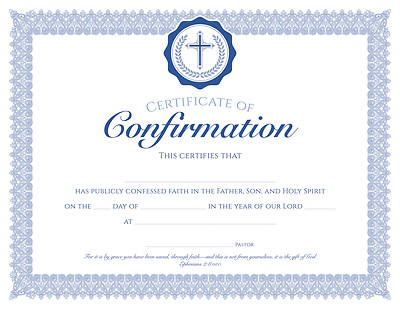 Picture of Certificate - Confirmation - Eph 2:8 (NIV)