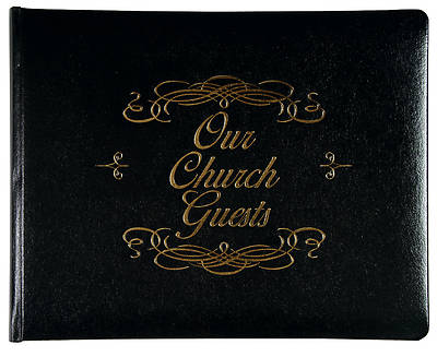Picture of Large Church Guest Book - Black