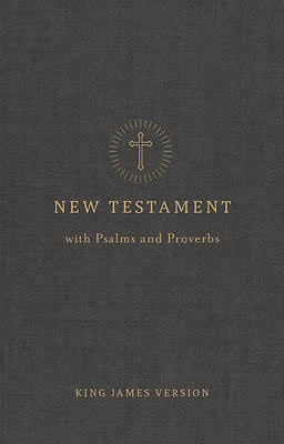 KJV Pocket New Testament with Psalms and Proverbs, Charcoal Trade Paper