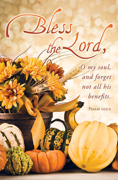 Picture of Bless the Lord Thanksgiving Regular Size Bulletin