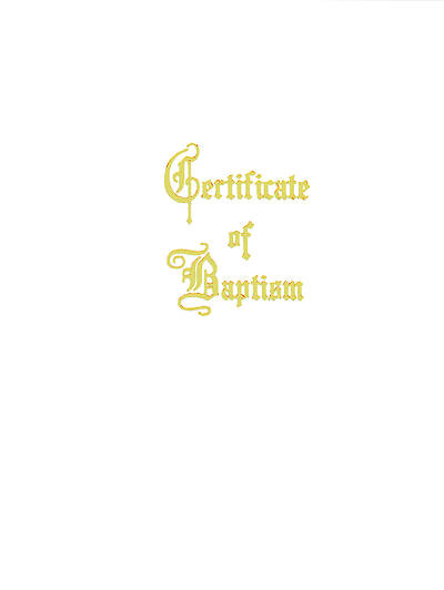 Picture of Traditional Steel-Engraved Adult/Youth Baptism Certificate (Pkg of 3)