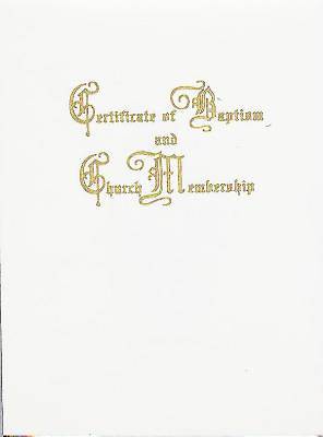 Picture of Traditional Steel-Engraved Certificate of Baptism and Church Membership (Pkg of 3)