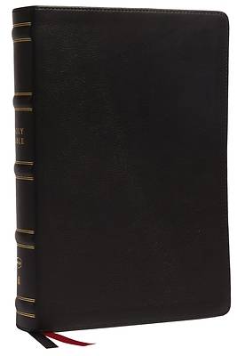 Picture of Nkjv, Single-Column Wide-Margin Reference Bible, Genuine Leather, Black, Red Letter, Comfort Print