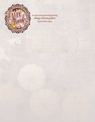 Picture of Give Thanks Thanksgiving Letterhead (Pkg of 50)