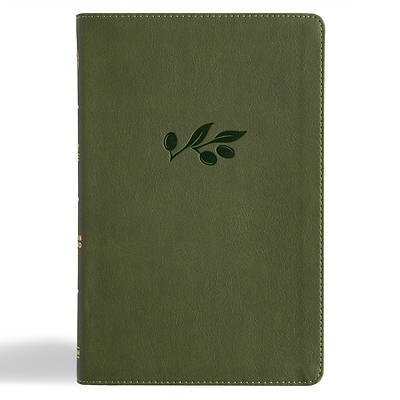CSB Thinline Bible, Olive Leathertouch