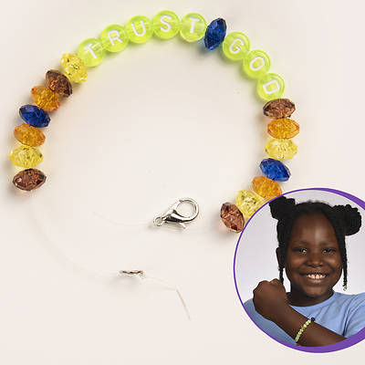 Picture of Vacation Bible School (VBS) 2024 Camp Firelight Trust God Bead Bracelet Craft (Pkg of 12)