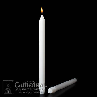 Picture of Stearic Altar Candles Cathedral 26 x 1 3/16 Pack of 6 Self-fitting