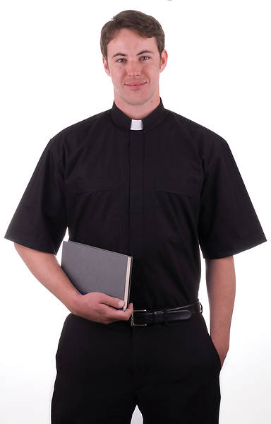 Picture of MDS Short Sleeve Tab Collar Clergy Shirt