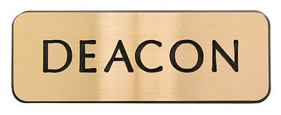 Picture of Contemporary Engraved Gold Deacon BadgeMagnet Pin