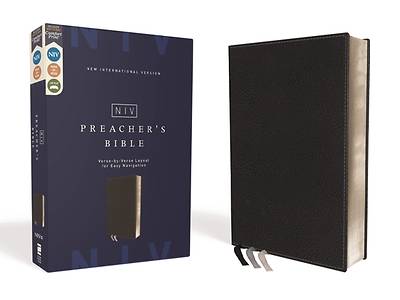 Picture of NIV Preacher's Bible, Verse-By-Verse Format, Leathersoft, Black, Comfort Print
