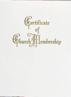 Picture of Traditional Steel-Engraved Church Membership Certificate (Pkg of 3)