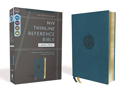 Picture of Niv, Thinline Reference Bible, Large Print, Leathersoft, Teal, Red Letter, Comfort Print
