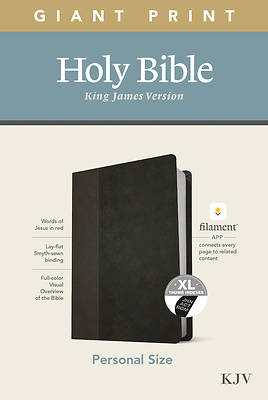 Picture of KJV Personal Size Giant Print Bible, Filament Enabled Edition (Leatherlike, Black/Onyx, Indexed)