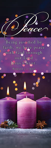 Banner Peace Being Justified Advent 2 x 6 Vinyl