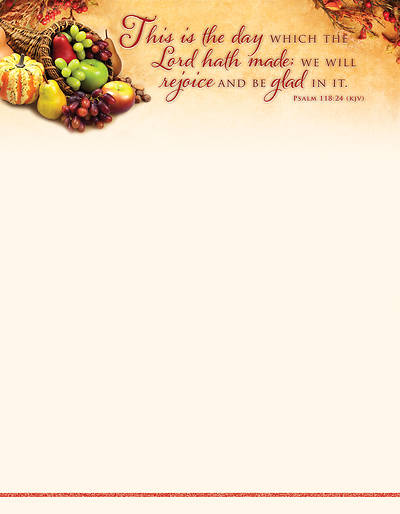 This is the Day Thanksgiving Letterhead
