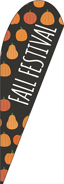 Picture of Fall Festival Pumkins Teardrop Flag Banner