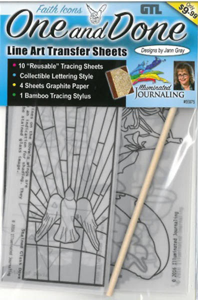 Picture of One and Done Bible Journaling Line Art Transfer Sheets