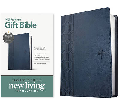 Picture of Premium Gift Bible Nlt, Filament Enabled (Leatherlike, Blue Cross, Red Letter)