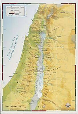 Picture of Abingdon Bible Land Map--Israel's Settlement in Canaan