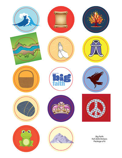 Picture of Cokesbury Kids Big Faith Fall 2025 Activity Stickers (Pkg of 6)