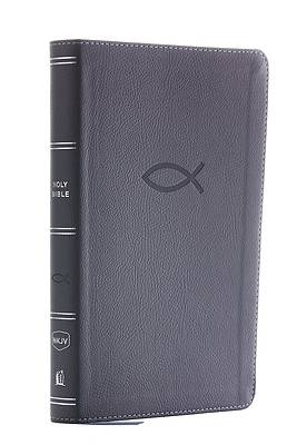 Picture of NKJV Thinline Bible Youth Edition, Leathersoft, Gray, Red Letter Edition, Comfort Print