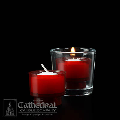 Picture of Cathedral EZ Lites 4 Hour Votive Lights - Ruby