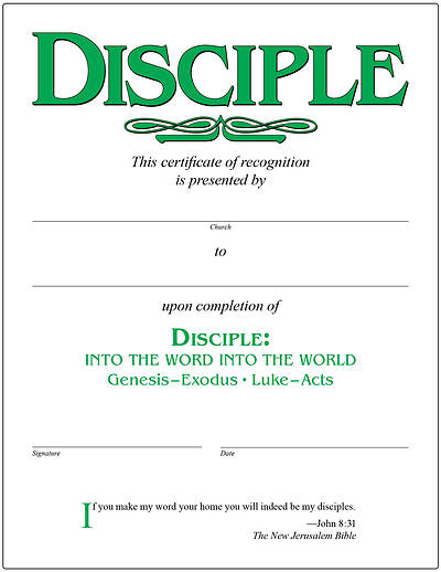 Picture of Disciple II Into the Word Into the World Certificate [PDF Download]