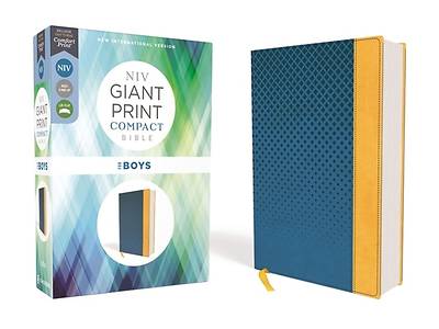 Picture of Niv, Giant Print Compact Bible for Boys, Leathersoft, Blue, Red Letter Edition, Comfort Print