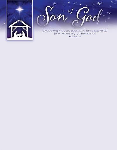 Picture of Son of God Christmas Letterhead