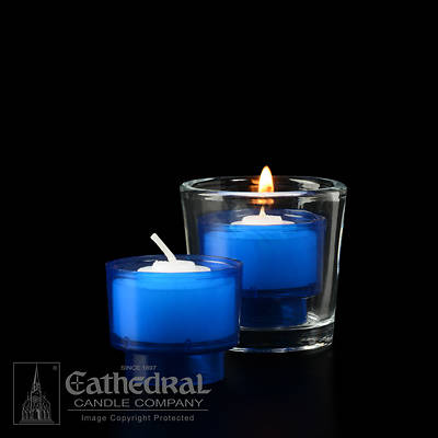 Picture of Cathedral EZ Lites 4 Hour Votive Lights - Blue