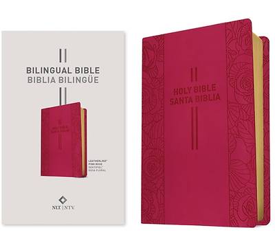 Bilingual Bible / Biblia Bilingüe Nlt/Ntv (Leatherlike, Pink Rose)