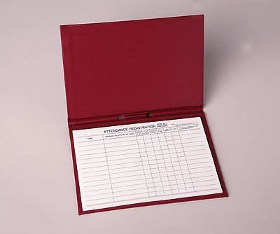 Picture of Attendance Registration Pad Holder - Red Cloth (Pkg of 3)
