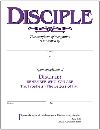 Picture of Disciple III Remember Who You Are Certificate [PDF Download]