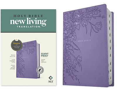 NLT Giant Print Bible, Filament Enabled (Leatherlike, Lavender Floral, Indexed, Red Letter)