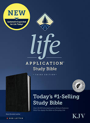 Picture of KJV Life Application Study Bible, Third Edition (Red Letter, Bonded Leather, Black, Indexed)