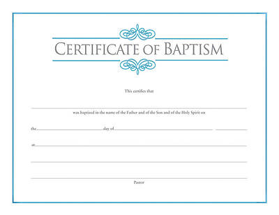 Picture of Baptism Certificate