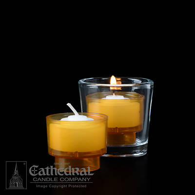Picture of Cathedral EZ Lites 4 Hour Votive Lights - Amber