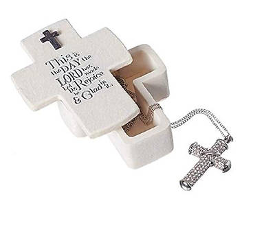 Picture of This is The Day Cross Shaped Keepsake Box