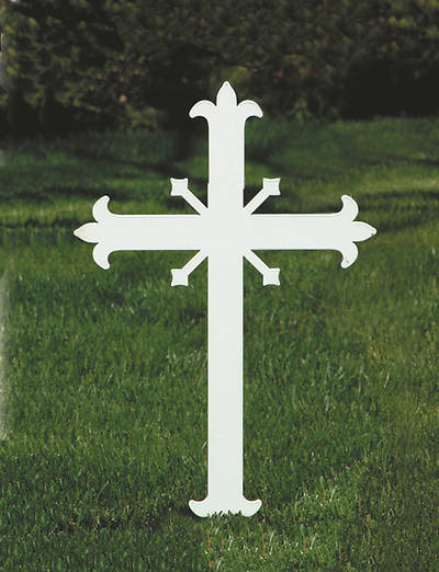 Picture of Koleys K4057 Fleur-De-Lis Outdoor Memorial Cross