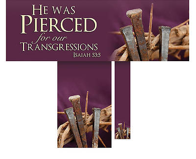 Picture of He Was Pierced Lent 3 Piece Altar Set