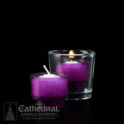 Picture of Cathedral EZ Lites 4 Hour Votive Lights - Purple