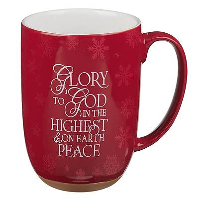 Mug Red Glory to God Luke 2:14