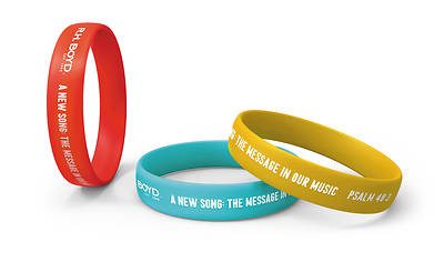 Picture of Vacation Bible School VBS 2021 A New Song The Message in Our Music Arm Bands PK6
