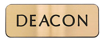 Picture of Contemporary Engraved Gold Deacon Pin